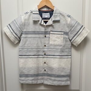 Sovereign Code Navy and Cream Button Down Shirt Size 10/12